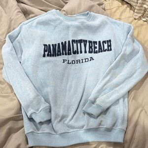 Panama City Beach Florida Light Blue Crewneck Sweater